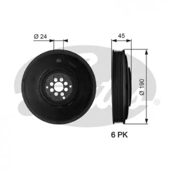 Poulie, vilebrequin GATES TVD1034