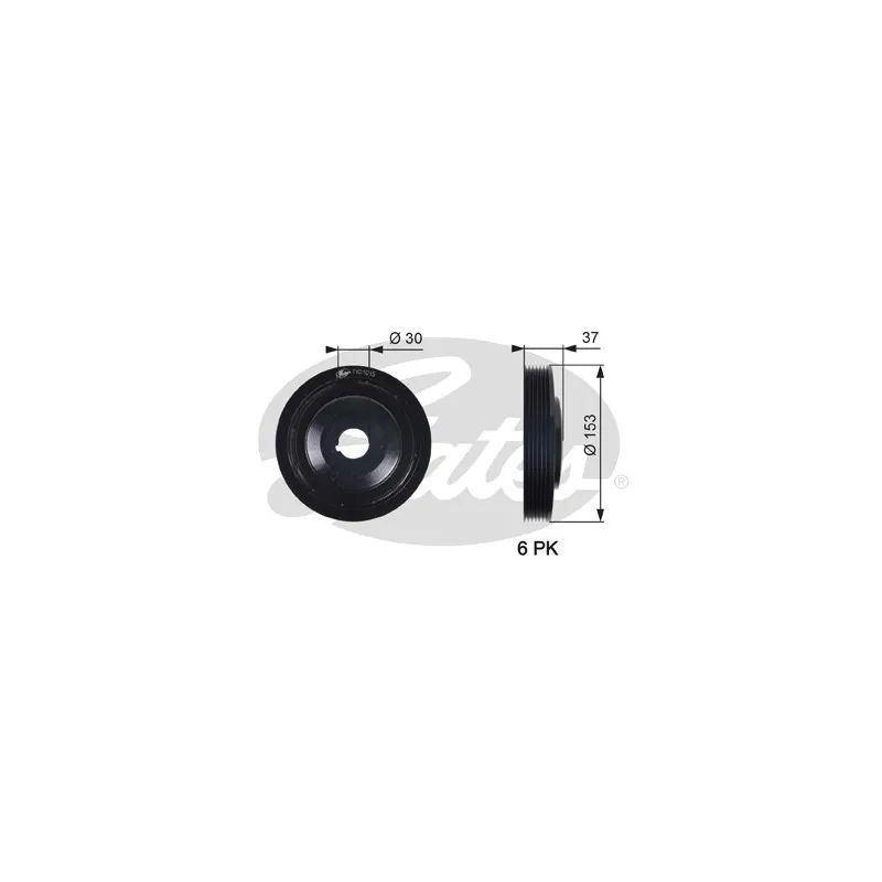 Poulie, vilebrequin GATES TVD1035