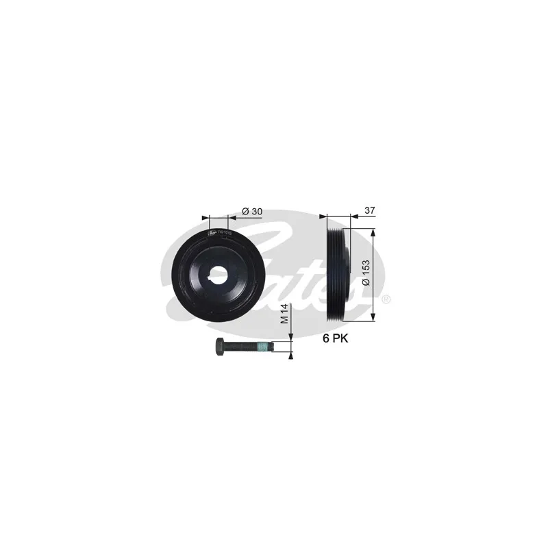 Poulie, vilebrequin GATES TVD1035A