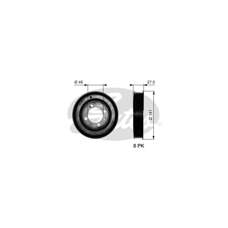 Poulie, vilebrequin GATES TVD1036