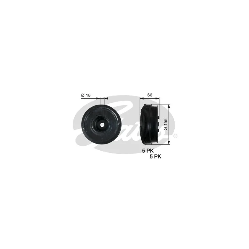 Poulie, vilebrequin GATES TVD1037