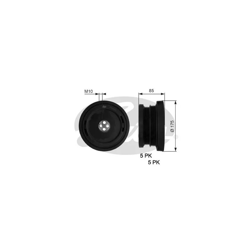 Poulie, vilebrequin GATES TVD1038
