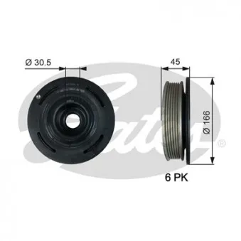 Poulie, vilebrequin GATES TVD1041