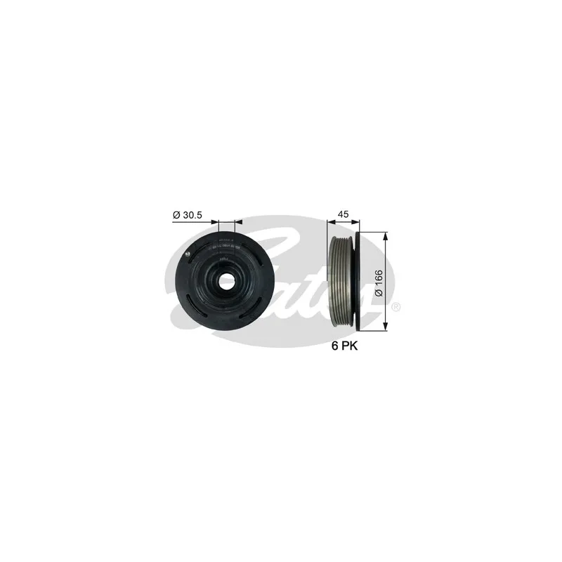 Poulie, vilebrequin GATES TVD1041
