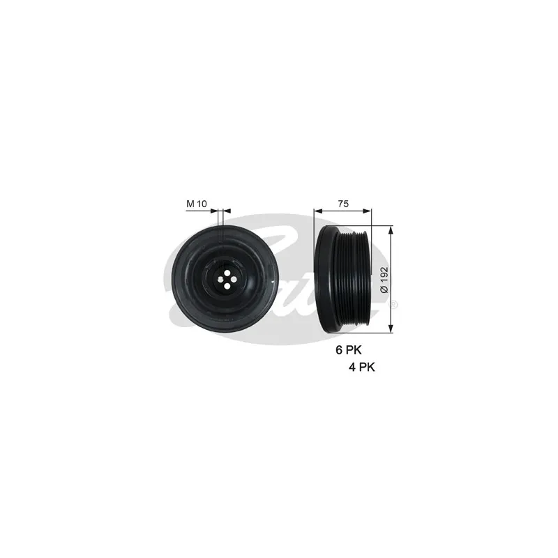 Poulie, vilebrequin GATES TVD1050