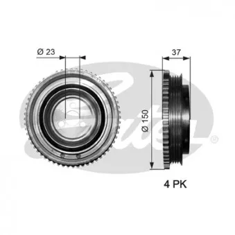Poulie, vilebrequin GATES TVD1053