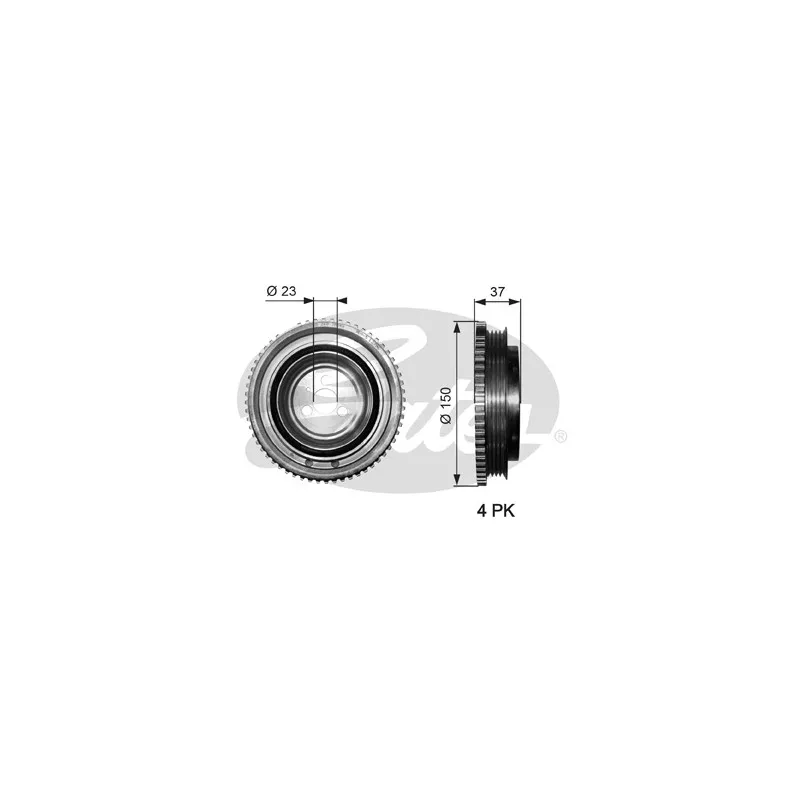 Poulie, vilebrequin GATES TVD1053