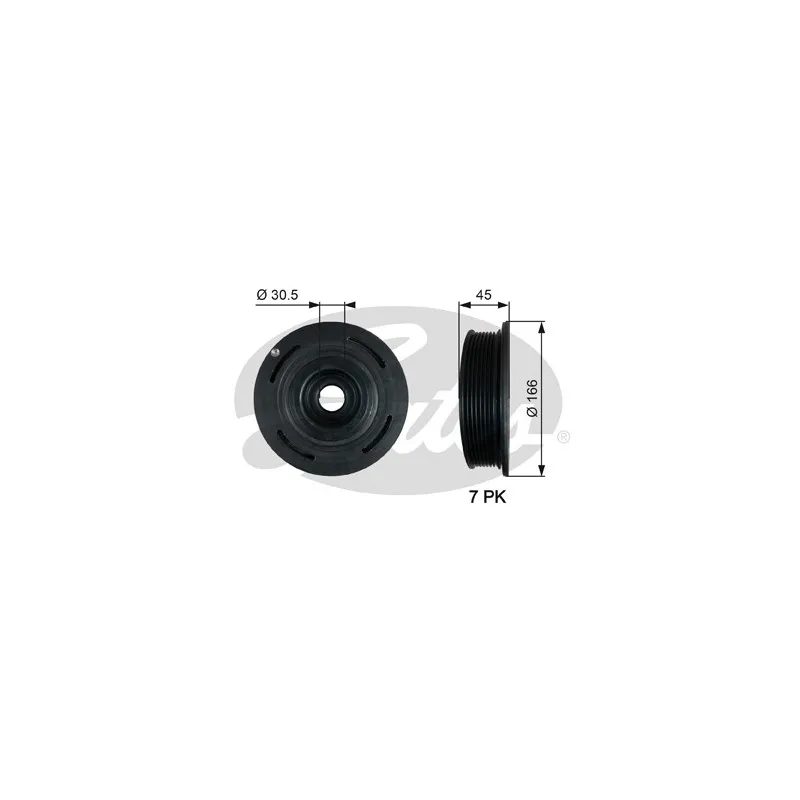 Poulie, vilebrequin GATES TVD1054