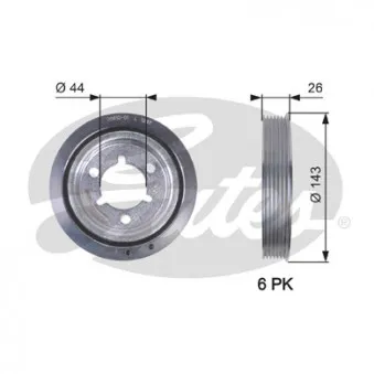 Poulie, vilebrequin GATES TVD1055