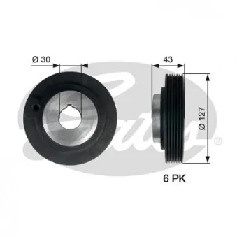 Poulie, vilebrequin GATES TVD1066