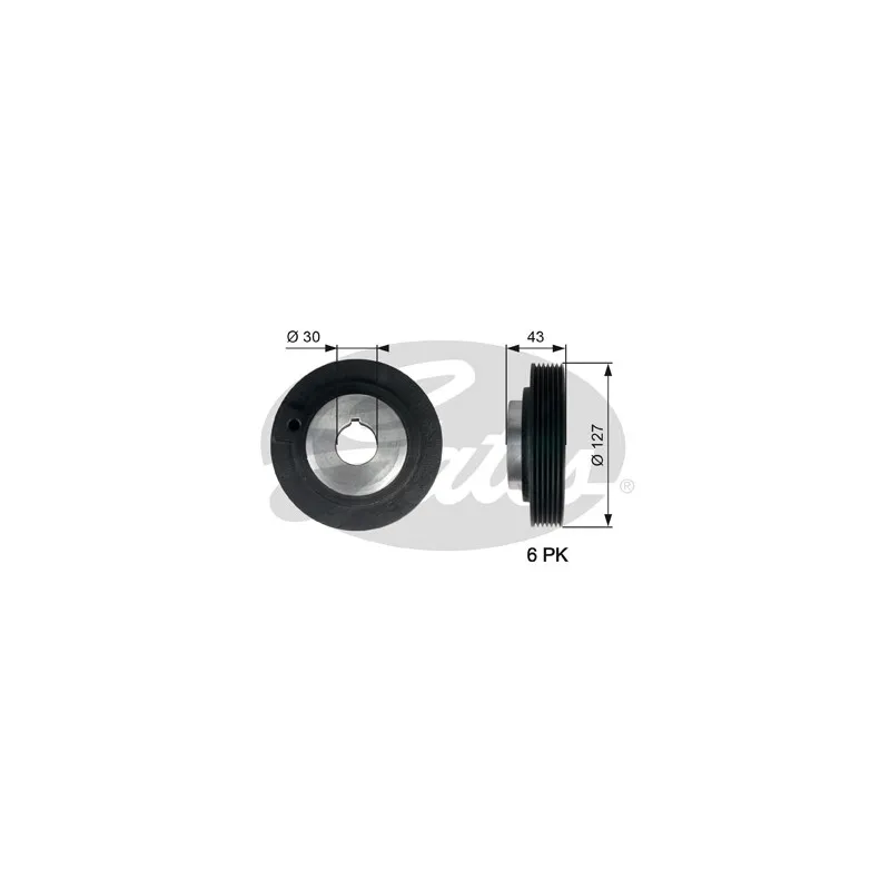 Poulie, vilebrequin GATES TVD1066