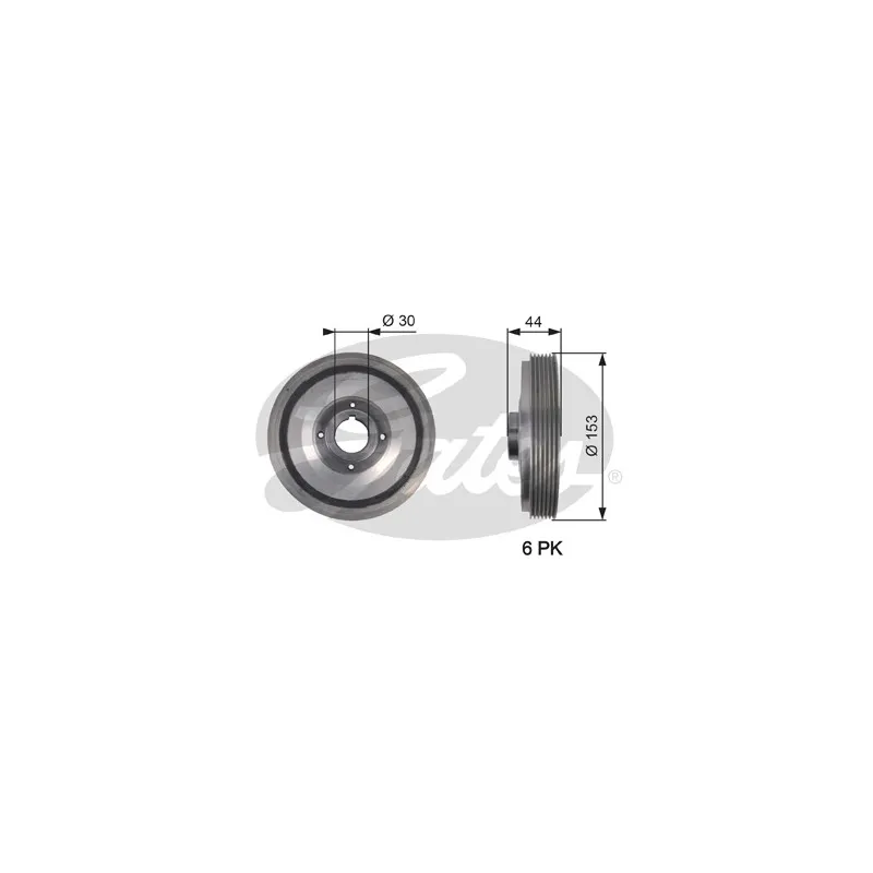Poulie, vilebrequin GATES TVD1067