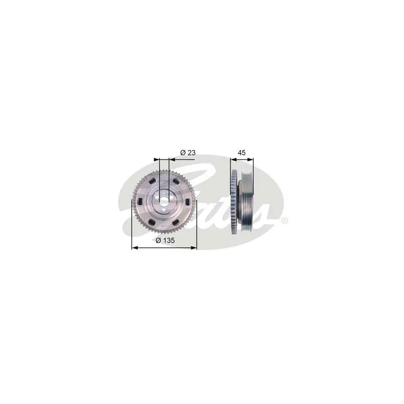 Poulie, vilebrequin GATES TVD1069