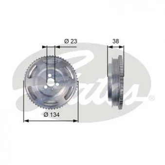 Poulie, vilebrequin GATES TVD1070
