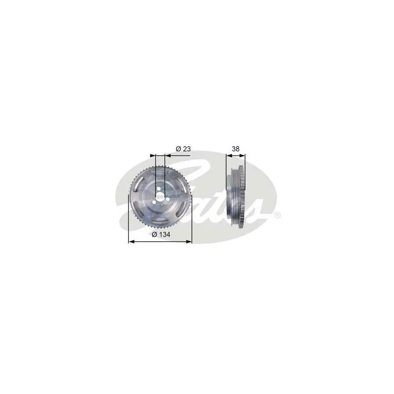 Poulie, vilebrequin GATES TVD1070