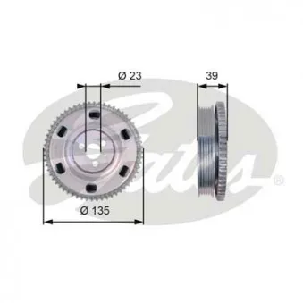 Poulie, vilebrequin GATES TVD1076