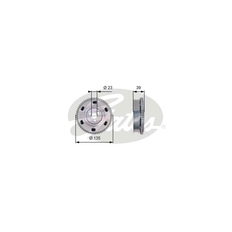 Poulie, vilebrequin GATES TVD1076