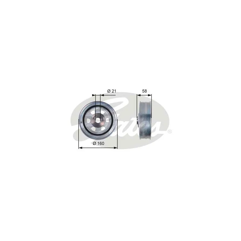 Poulie, vilebrequin GATES TVD1080
