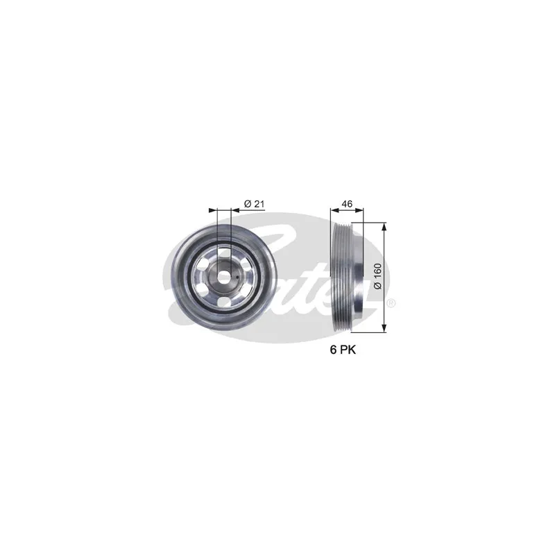 Poulie, vilebrequin GATES TVD1081