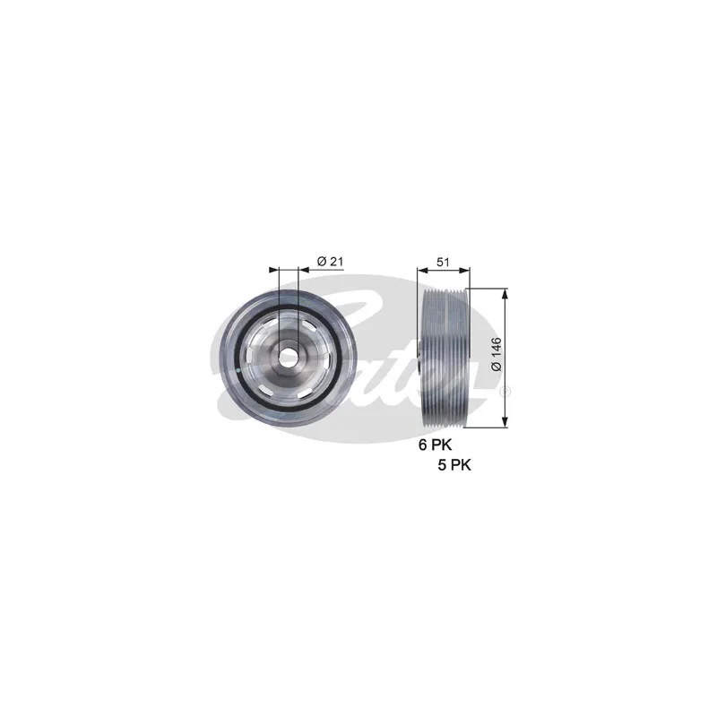 Poulie, vilebrequin GATES TVD1083