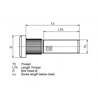Boulon de roue DT 10.20001