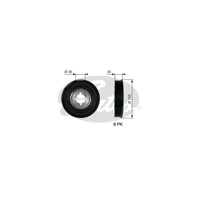 Poulie, vilebrequin GATES TVD1085