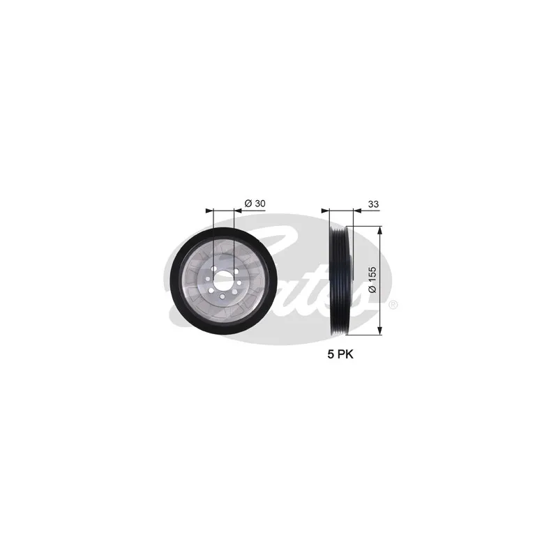 Poulie, vilebrequin GATES TVD1088