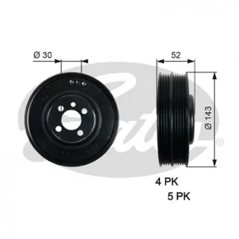 Poulie, vilebrequin GATES TVD1093
