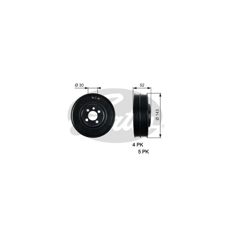 Poulie, vilebrequin GATES TVD1093