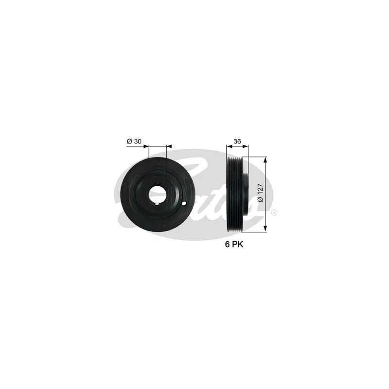 Poulie, vilebrequin GATES TVD1097