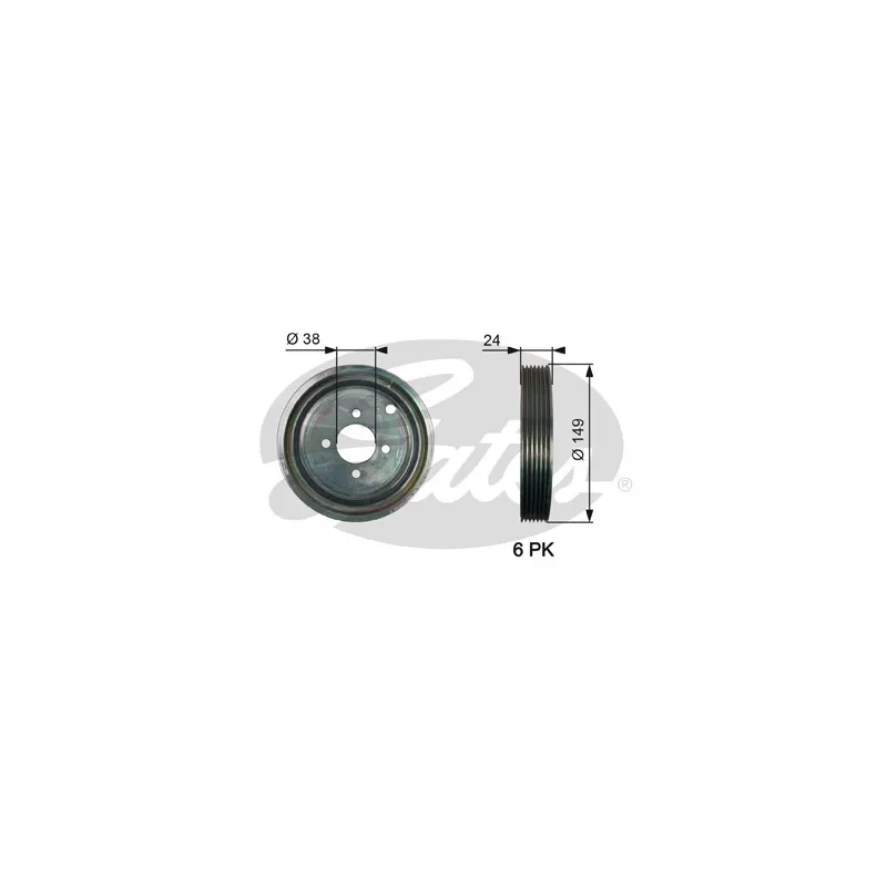 Poulie, vilebrequin GATES TVD1099