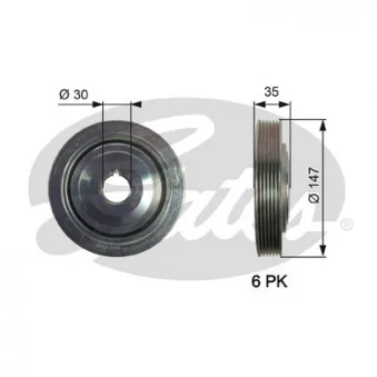 Poulie, vilebrequin GATES TVD1101