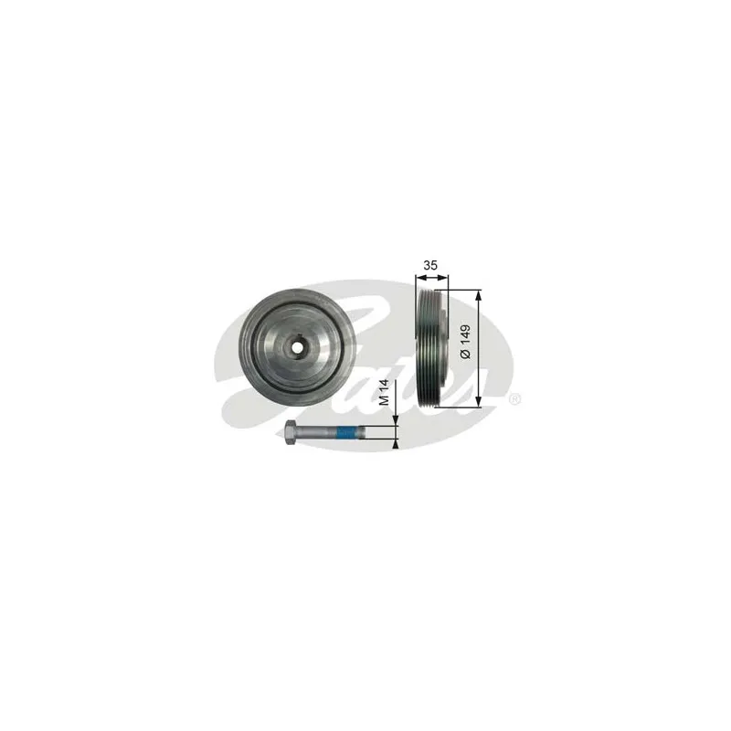 Poulie, vilebrequin GATES TVD1103A