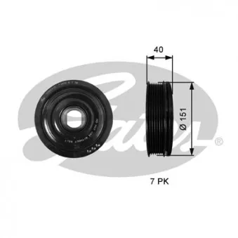 Poulie, vilebrequin GATES TVD1110