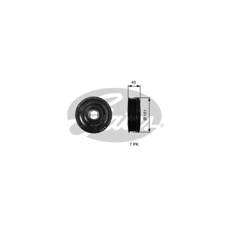 Poulie, vilebrequin GATES TVD1110
