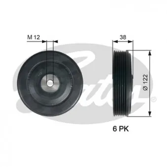 Poulie, vilebrequin GATES TVD1112