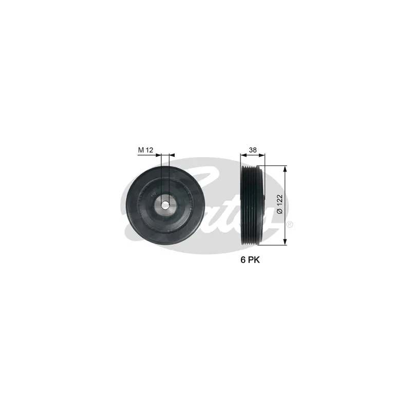Poulie, vilebrequin GATES TVD1112