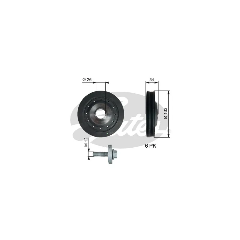 Poulie, vilebrequin GATES TVD1113A