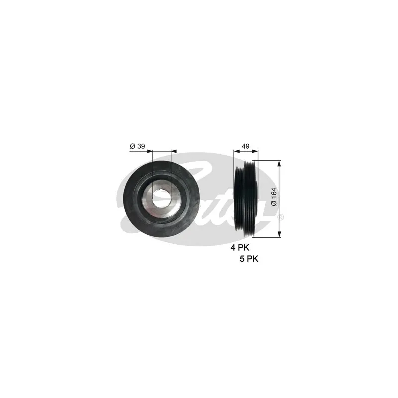 Poulie, vilebrequin GATES TVD1114