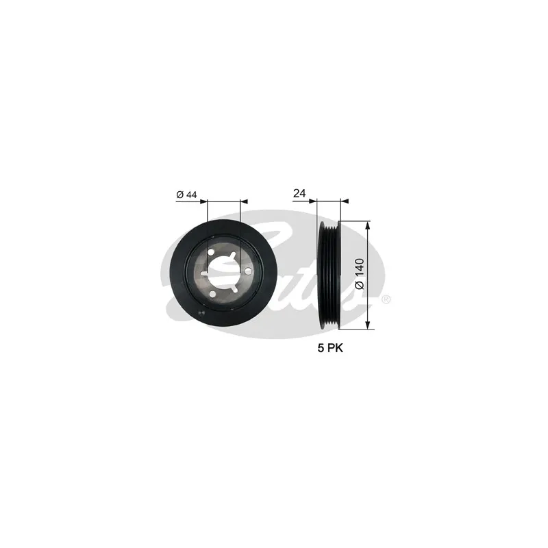 Poulie, vilebrequin GATES TVD1125