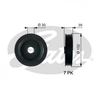 Poulie, vilebrequin GATES TVD1127