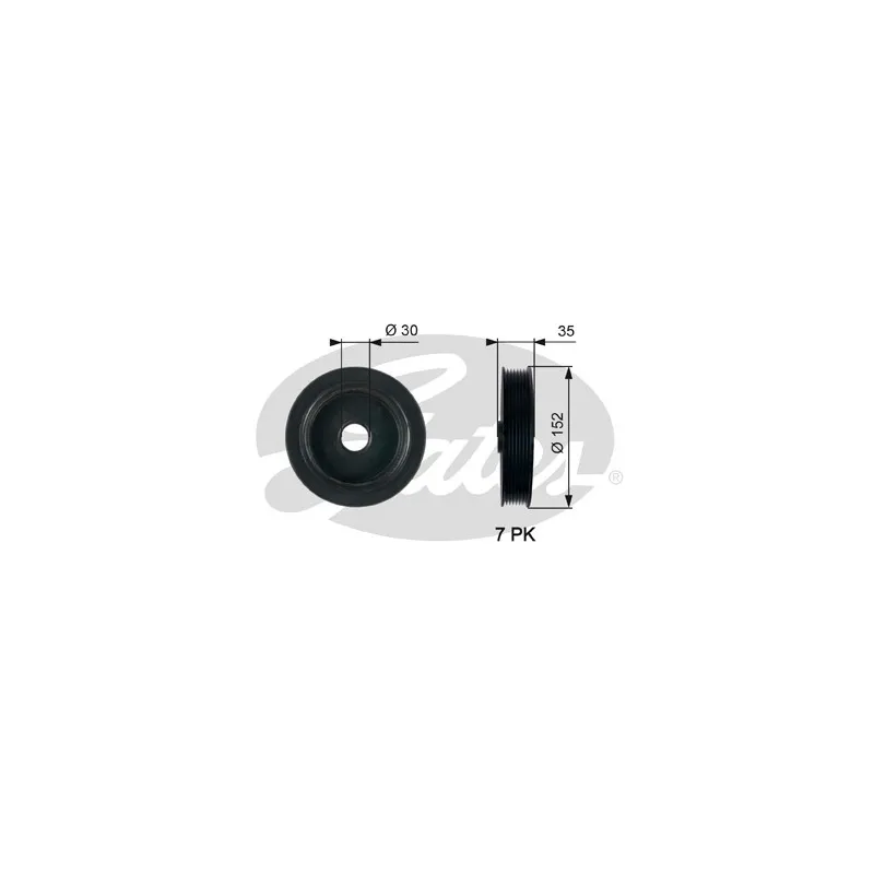 Poulie, vilebrequin GATES TVD1127