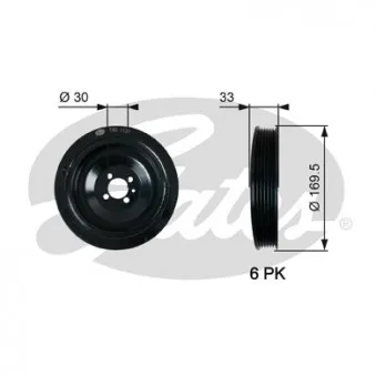 Poulie, vilebrequin GATES TVD1131