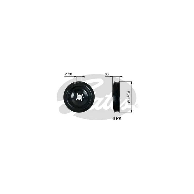 Poulie, vilebrequin GATES TVD1131