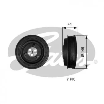 Poulie, vilebrequin GATES TVD1134