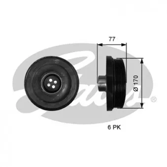 Poulie, vilebrequin GATES TVD1140