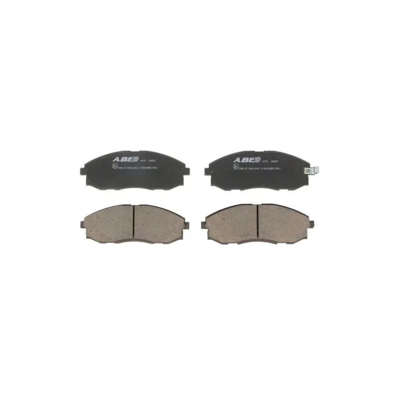 Jeu de 4 plaquettes de frein avant ABE C10506ABE