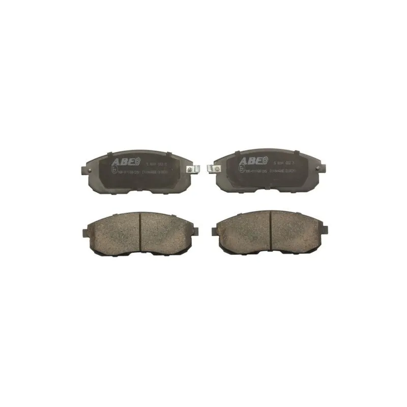 Jeu de 4 plaquettes de frein avant ABE C11044ABE