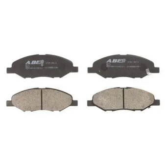 Jeu de 4 plaquettes de frein avant ABE C11080ABE