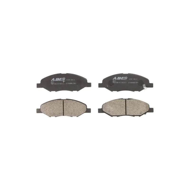 Jeu de 4 plaquettes de frein avant ABE C11080ABE